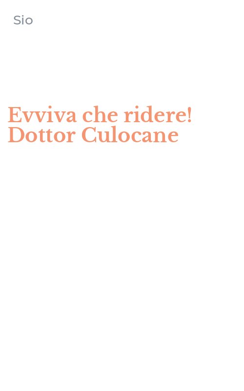 Evviva che ridere! Dottor Culocane