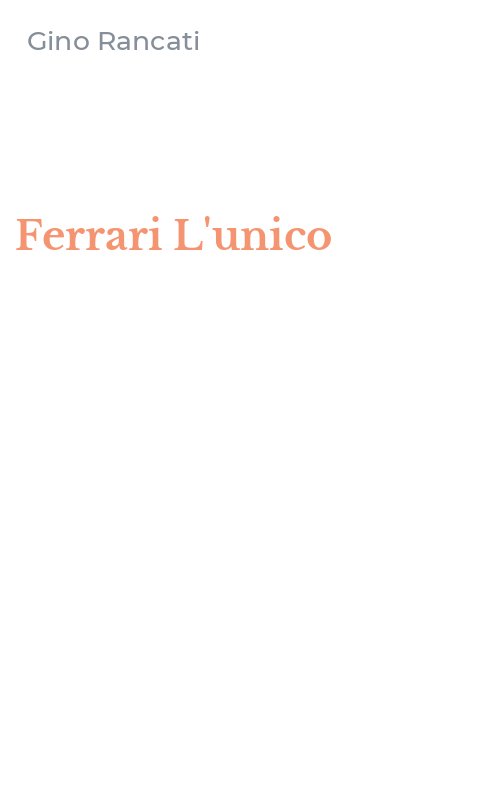 Ferrari L'unico