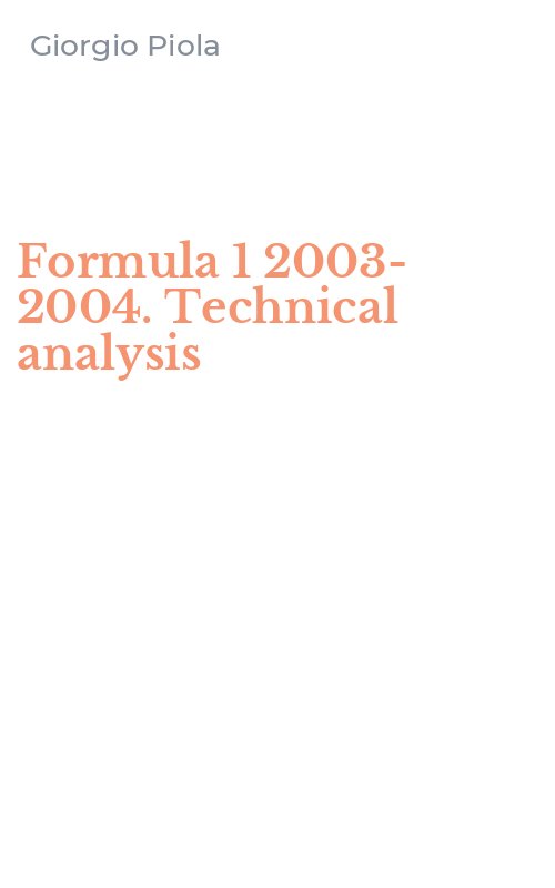 Formula 1 2003-2004. Technical analysis
