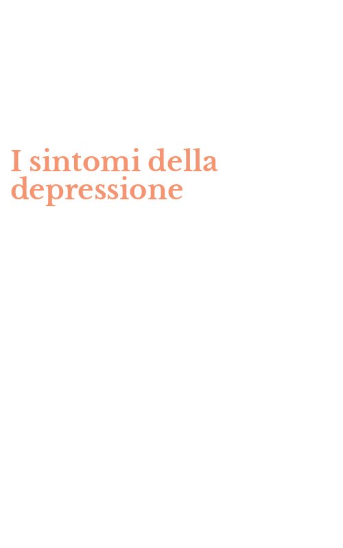 I sintomi della depressione