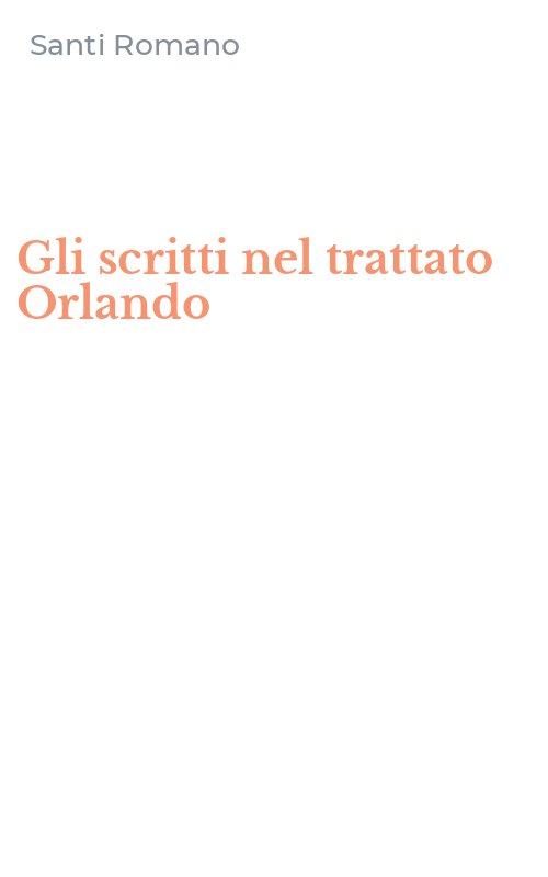 Gli scritti nel trattato Orlando