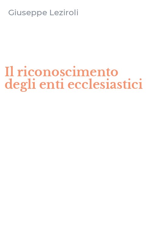 Il riconoscimento degli enti ecclesiastici