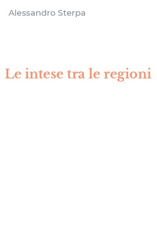 Le intese tra le regioni