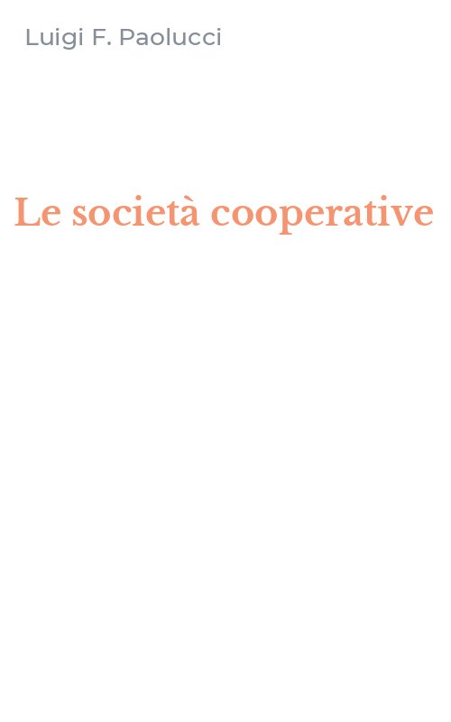 Le società cooperative