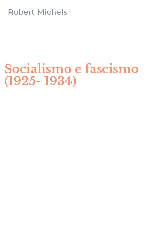 Socialismo e fascismo (1925-1934)