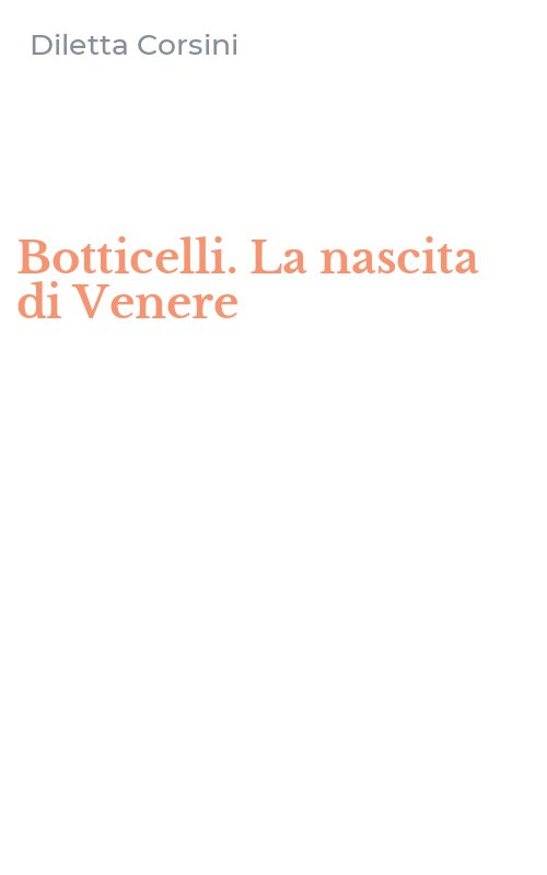 Botticelli. La nascita di Venere