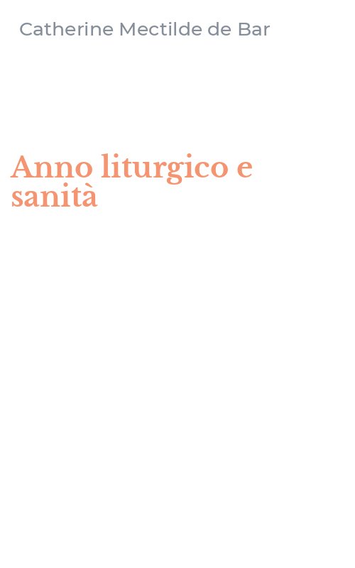 Anno liturgico e sanità
