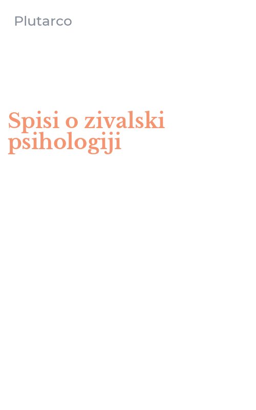 Spisi o zivalski psihologiji