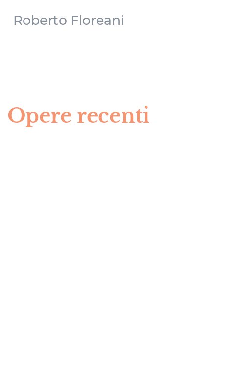 Opere recenti