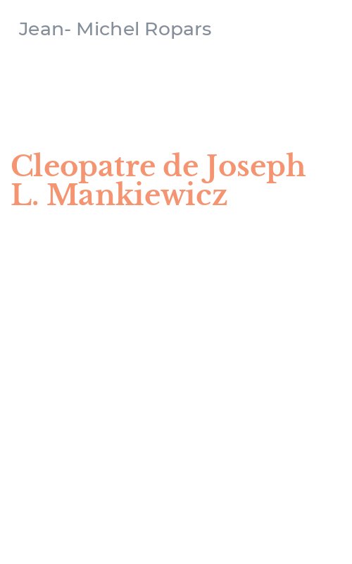 Cleopatre de Joseph L. Mankiewicz