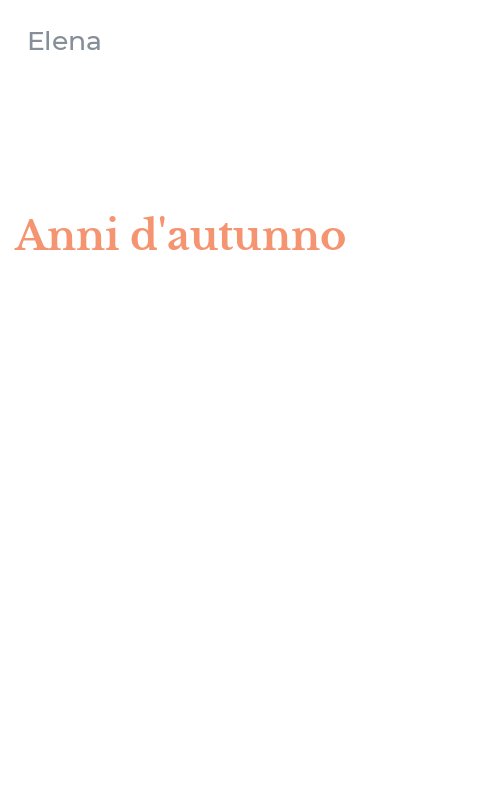 Anni d'autunno