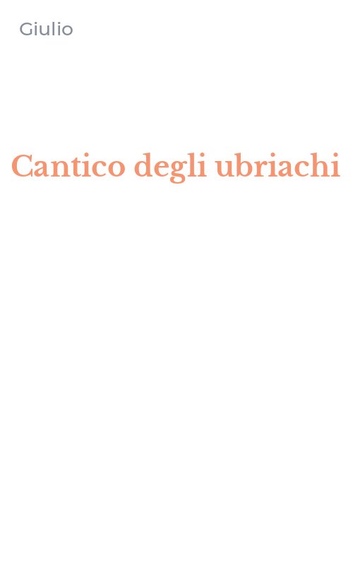 Cantico degli ubriachi