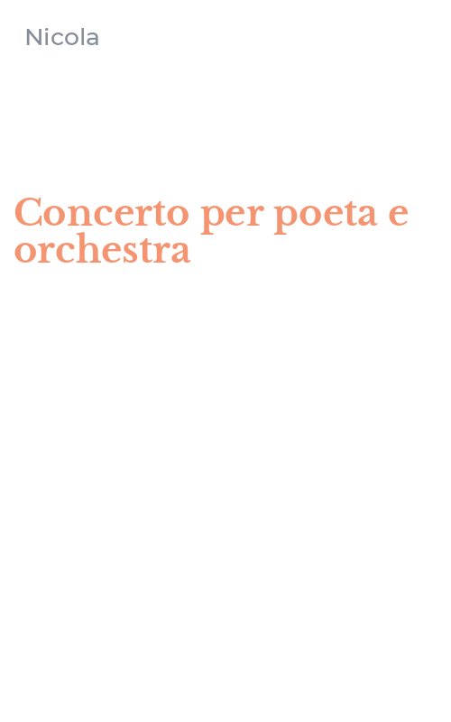Concerto per poeta e orchestra