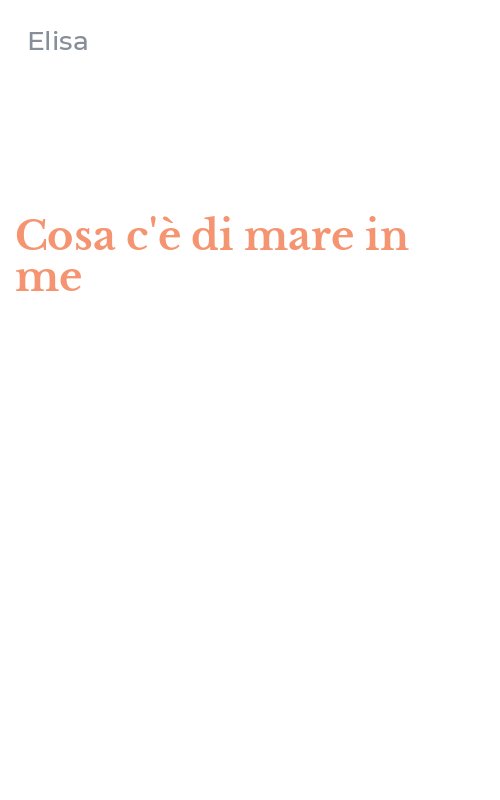 Cosa c'è di mare in me