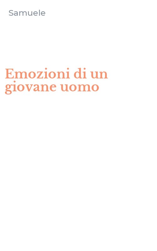 Emozioni di un giovane uomo