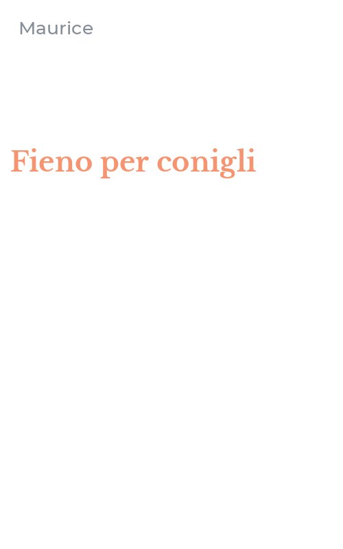 Fieno per conigli