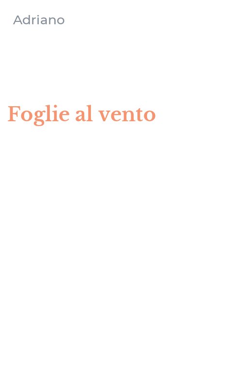 Foglie al vento