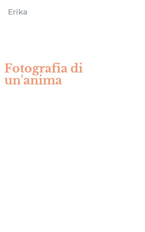 Fotografia di un'anima