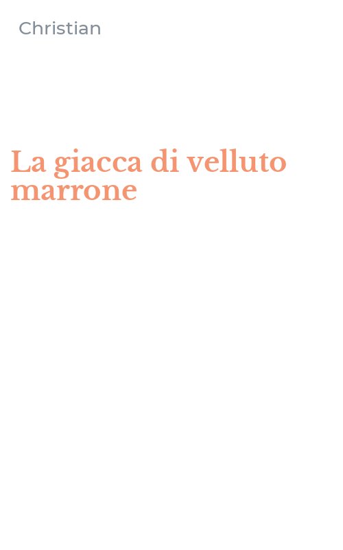La giacca di velluto marrone