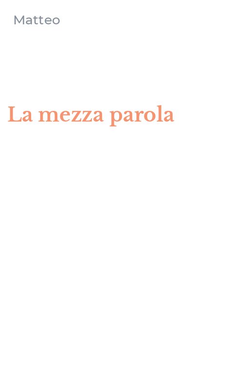 La mezza parola