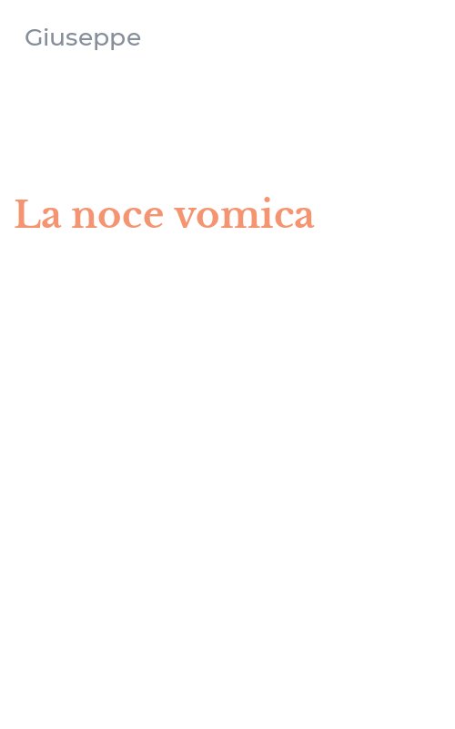 La noce vomica