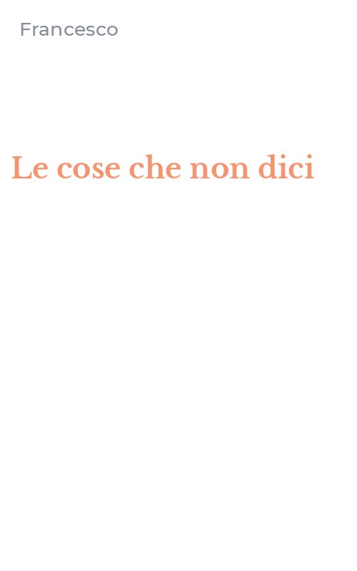 Le cose che non dici