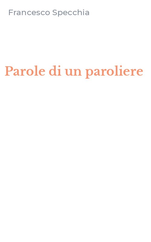 Parole di un paroliere