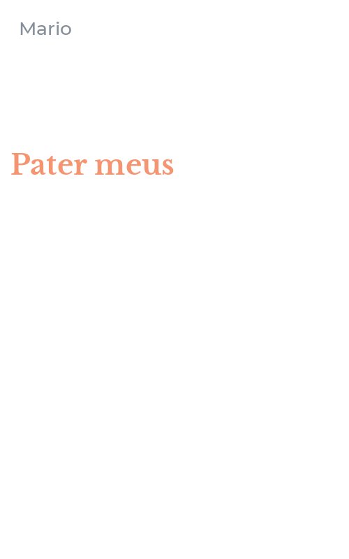 Pater meus