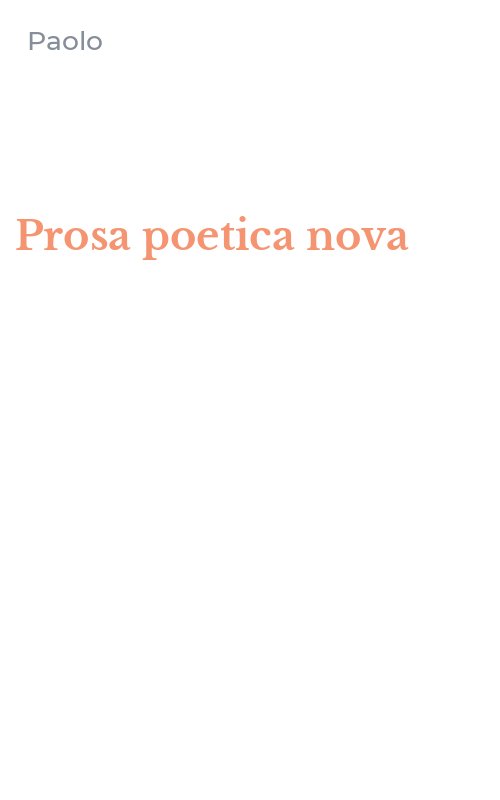 Prosa poetica nova