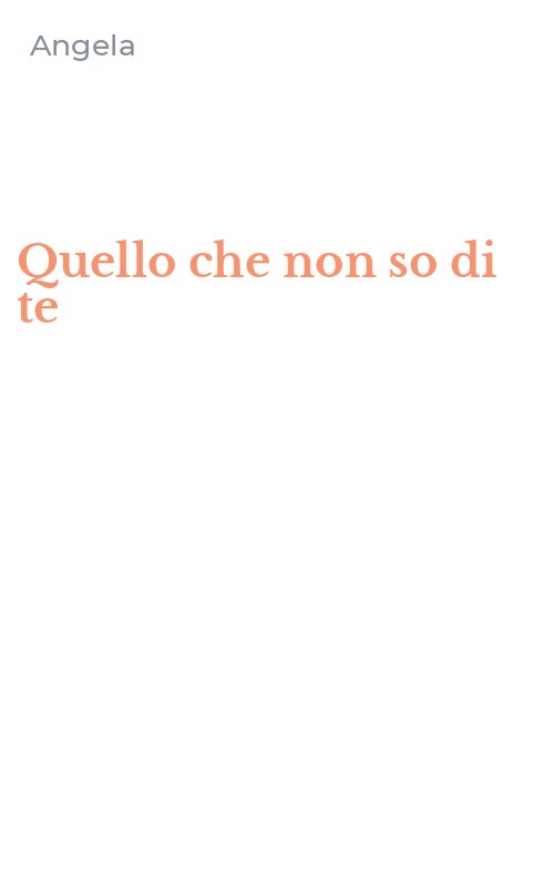 Quello che non so di te