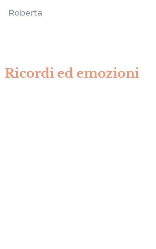 Ricordi ed emozioni