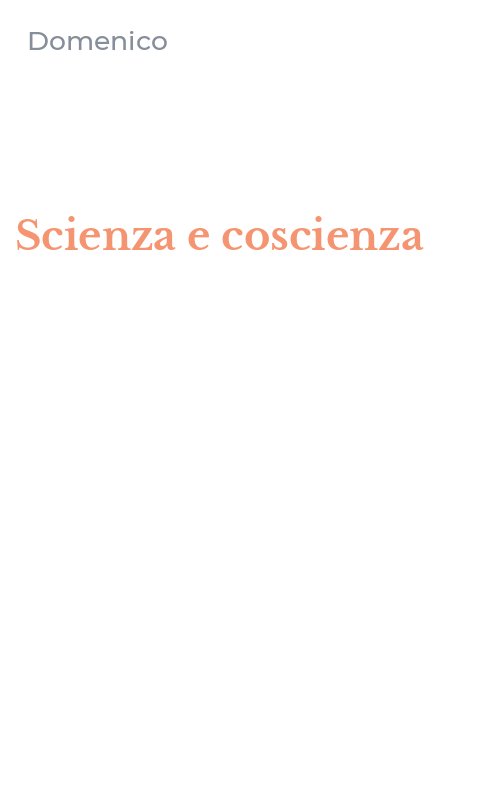 Scienza e coscienza