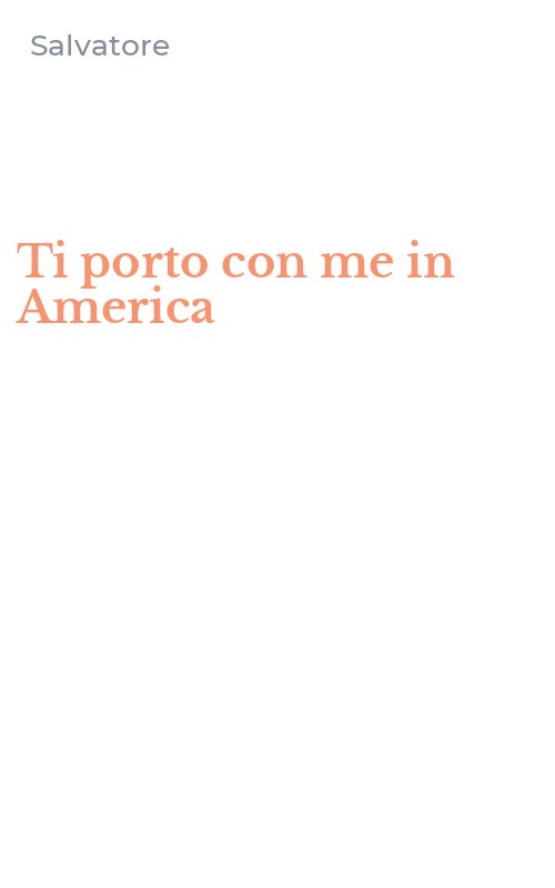 Ti porto con me in America