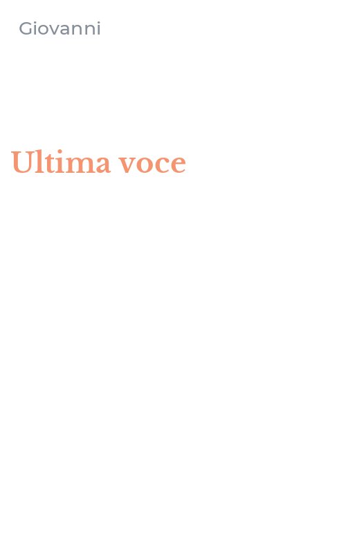 Ultima voce