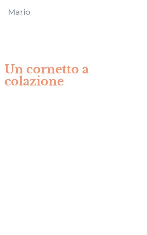 Un cornetto a colazione