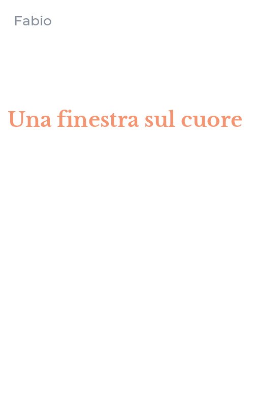 Una finestra sul cuore