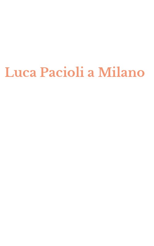 Luca Pacioli a Milano