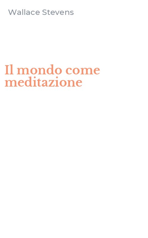 Il mondo come meditazione