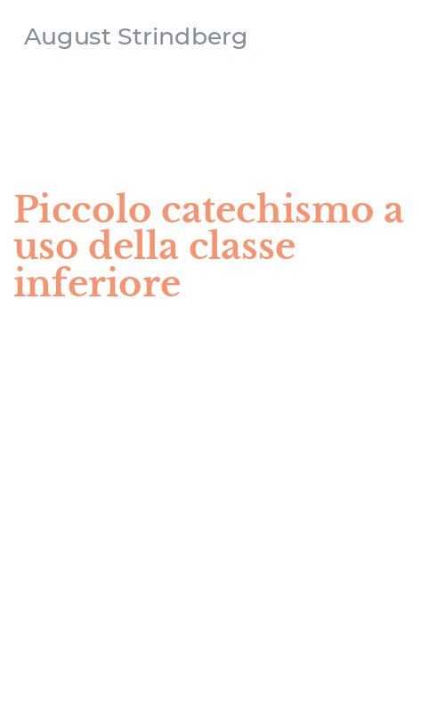 Piccolo catechismo a uso della classe inferiore