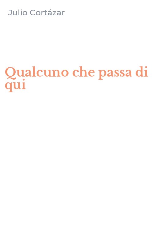 Qualcuno che passa di qui
