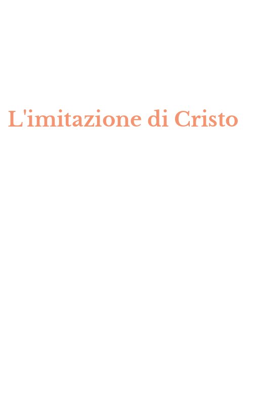 L'imitazione di Cristo