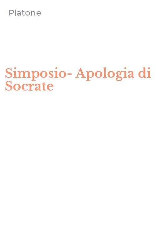 Simposio-Apologia di Socrate