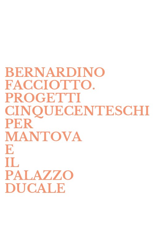BERNARDINO FACCIOTTO. PROGETTI CINQUECENTESCHI PER MANTOVA E IL PALAZZO DUCALE