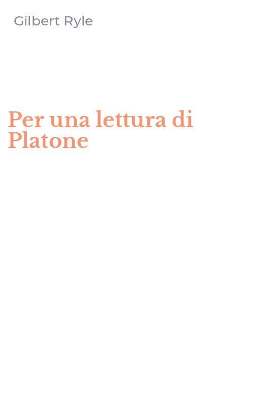 Per una lettura di Platone