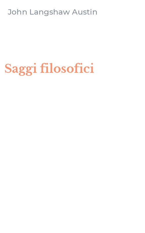 Saggi filosofici