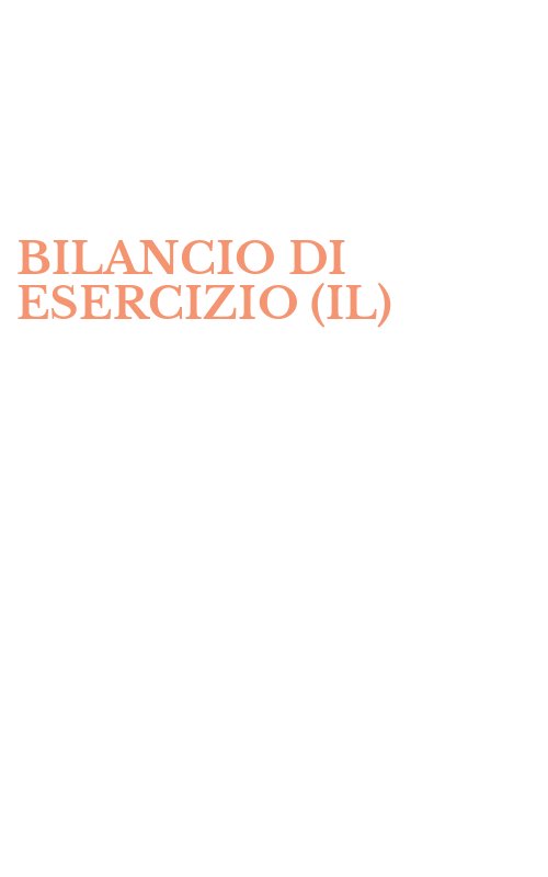 BILANCIO DI ESERCIZIO (IL)
