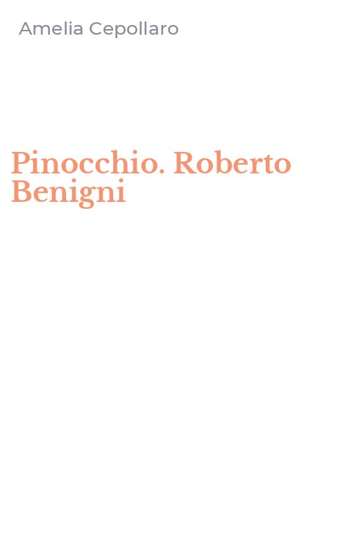 Pinocchio. Roberto Benigni