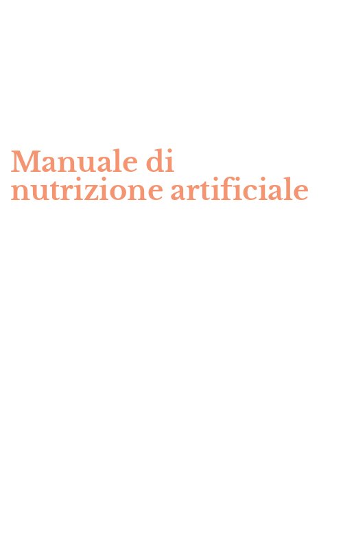 Manuale di nutrizione artificiale
