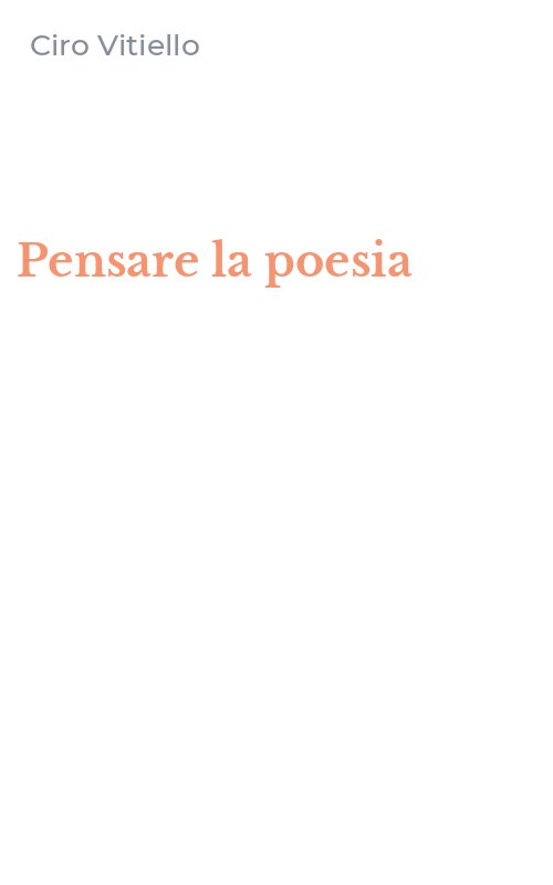 Pensare la poesia