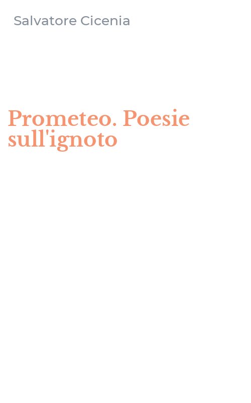 Prometeo. Poesie sull'ignoto